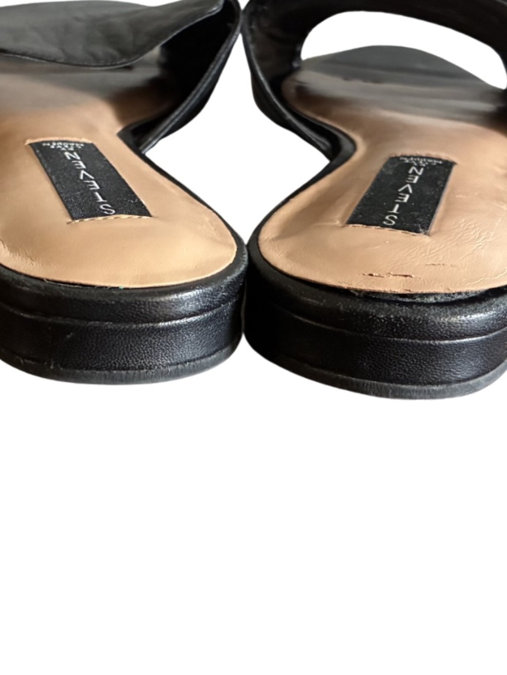 Steven by Steve Madden Sensai Leather
Slide Sandals Black Peep Toe Mule Size 9 - Picture 7 of 10